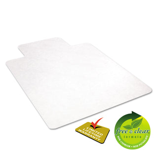 deflecto® EconoMat All Day Use Chair Mat for Hard Floors, 36 x 48, Lipped, Clear (DEFCM21112)