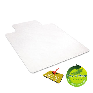 deflecto® EconoMat All Day Use Chair Mat for Hard Floors, 36 x 48, Lipped, Clear (DEFCM21112)