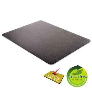 deflecto® EconoMat All Day Use Chair Mat for Hard Floors, 45 x 53, Rectangular, Black (DEFCM21242BLK)