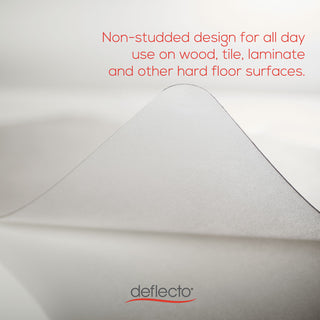 deflecto® Polycarbonate All Day Use Chair Mat - Hard Floors, 45 x 53, Rectangle, Clear (DEFCM21242PC)
