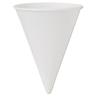 SOLO® Cone Water Cups, Cold, Paper, 4oz, White, 200/Bag, 25 Bags/Carton (SLO4BRCT)