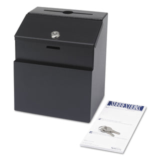 Safco® Steel Suggestion/Key Drop Box with Locking Top, 7 x 6 x 8 1/2 (SAF4232BL)