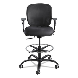 Safco® Vue Heavy-Duty Extended-Height Stool, 32.5" Seat Height, Supports up to 350 lbs., Black Seat/Black Back, Black Base (SAF3394BL)