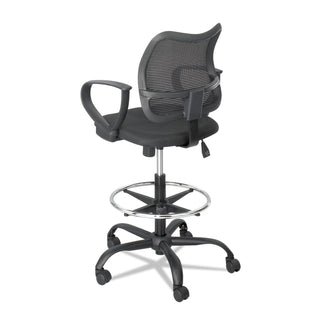 Safco® Vue Series Mesh Extended-Height Chair, 33" Seat Height, Supports up to 250 lbs., Black Seat/Black Back, Black Base (SAF3395BL)