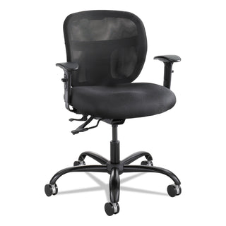Safco® Vue Intensive-Use Mesh Task Chair, Supports up to 500 lbs., Black Seat/Black Back, Black Base (SAF3397BL)