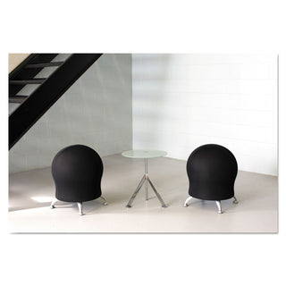 Safco® Zenergy Ball Chair, Black Seat/Black Back, Silver Base (SAF4750BL)