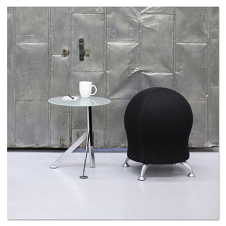 Safco® Zenergy Ball Chair, Black Seat/Black Back, Silver Base (SAF4750BL)