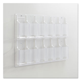 Safco® Reveal Clear Literature Displays, 12 Compartments, 30w x 2d x 20.25h, Clear (SAF5604CL)
