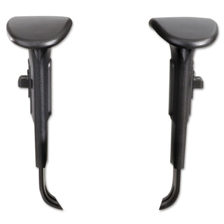 Safco® Height/Width-Adjustable T-Pad Arms for Alday 24/7 Task Chair, 3.5w x 10.5d x 14h, Black, 1 Pair (SAF3399BL)