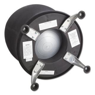 Safco® Zenergy Ball Chair, Black Seat/Black Back, Silver Base (SAF4750BL)