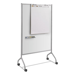 Safco® Impromptu Magnetic Whiteboard Collaboration Screen, 42w x 21.5d x 72h, Gray/White (SAF8511GR)