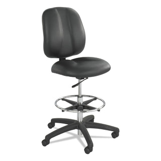 Safco® Apprentice II Extended-Height Chair, 32" Seat Height, Supports up to 250 lbs., Black Seat/Black Back, Black Base (SAF7084BL)