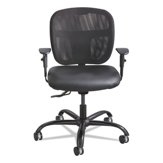Safco® Vue Intensive-Use Mesh Task Chair, Supports up to 500 lbs., Black Seat/Black Back, Black Base (SAF3397BL)