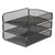 Safco® Onyx Desk Tray, 3 Sections, Letter Size Files, 9.25" x 11.75" x 8", Black (SAF3271BL)