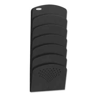 Safco® Steel Wall Rack, Letter/Legal, Seven Pocket, Black, 91/2 x 2 x 21 3/4 (SAF3185BL)