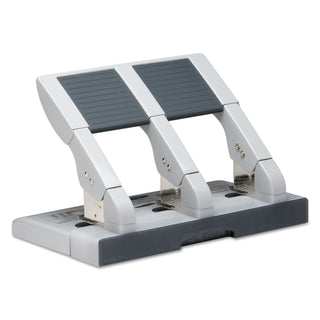 Swingline® 75-Sheet Heavy-Duty Three-Hole Adjustable Punch, 9/32" Holes, Putty/Gray (SWI74550)