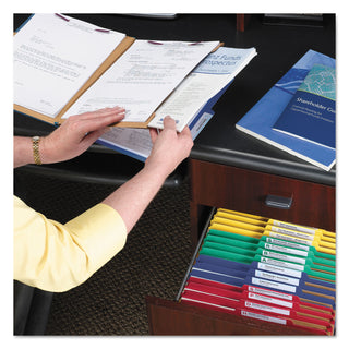 Smead™ 6-Section Pressboard Top Tab Pocket-Style Classification Folders with SafeSHIELD Fasteners, 2 Dividers, Legal, Red, 10/BX (SMD19082)