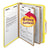 Smead™ Colored Top Tab Classification Folders, 2 Dividers, Letter Size, Yellow, 10/Box (SMD14004)