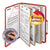 Smead™ Eight-Section Pressboard Top Tab Classification Folders with SafeSHIELD Fasteners, 3 Dividers, Letter Size, Bright Red, 10/BX (SMD14095)