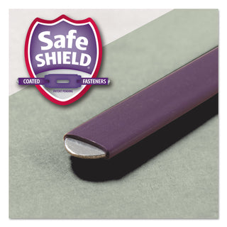 Smead™ End Tab Pressboard Classification Folders with SafeSHIELD Coated Fasteners, 3 Dividers, Letter Size, Gray-Green, 10/Box (SMD26820)