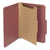 Smead™ 100% Recycled Pressboard Classification Folders, 1 Divider, Letter Size, Red, 10/Box (SMD13724)
