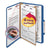 Smead™ Four-Section Pressboard Top Tab Classification Folders with SafeSHIELD Fasteners, 1 Divider, Legal Size, Dark Blue, 10/Box (SMD18732)