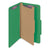 Smead™ Four-Section Pressboard Top Tab Classification Folders with SafeSHIELD Fasteners, 1 Divider, Legal Size, Green, 10/Box (SMD18733)