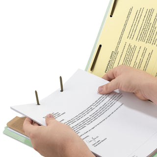 Smead™ 100% Recycled Pressboard Classification Folders, 1 Divider, Legal Size, Gray-Green, 10/Box (SMD18722)