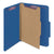 Smead™ Four-Section Pressboard Top Tab Classification Folders with SafeSHIELD Fasteners, 1 Divider, Letter Size, Dark Blue, 10/Box (SMD13732)