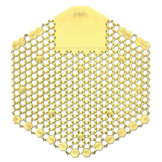 Fresh Products Wave 3D Urinal Deodorizer Screen, Yellow, Citrus, 10/Box (FRS3WDS60CITBX)