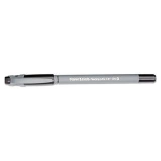 Papermate® FlexGrip Ultra Stick Ballpoint Pen, Fine 0.8mm, Black Ink, Gray Barrel, Dozen (PAP96801)