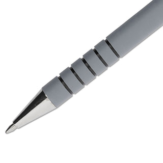 Papermate® FlexGrip Ultra Stick Ballpoint Pen, Fine 0.8mm, Black Ink, Gray Barrel, Dozen (PAP96801)