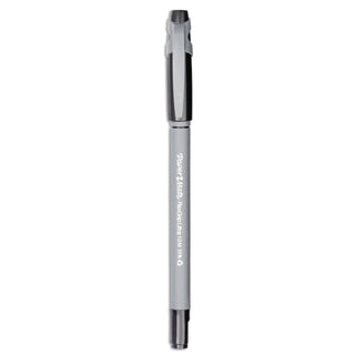 Papermate® FlexGrip Ultra Stick Ballpoint Pen, Medium 1mm, Black Ink, Gray Barrel, Dozen (PAP96301)