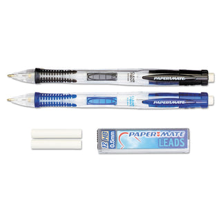 Papermate® Clear Point Mechanical Pencil, 0.5 mm, HB (#2.5), Black Lead, Randomly Assorted Barrel Colors, 2/Pack (PAP34666PP)