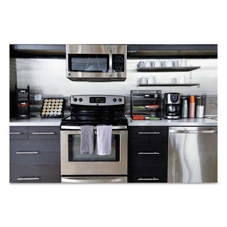 Safco® Onyx Breakroom Organizers, 3 Compartments, 6 x 6 x 18, Steel Mesh, Black (SAF3290BL)