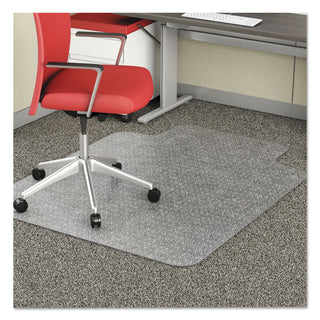 deflecto® EconoMat Occasional Use Chair Mat, Low Pile Carpet, Flat, 36 x 48, Lipped, Clear (DEFCM11112)