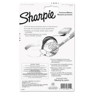 Sharpie® Neon Permanent Markers, Fine Bullet Tip, Assorted Colors, 5/Pack (SAN1860443)