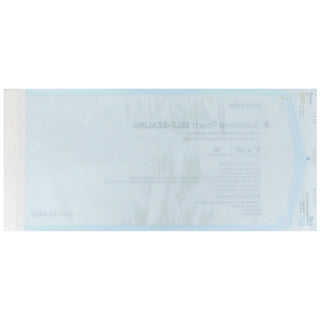 McKesson Sterilization Pouch Ethylene Oxide (EO) Gas / Steam 8 X 16 Inch Transparent Blue / White Self Seal Paper / Film (960946_CS)