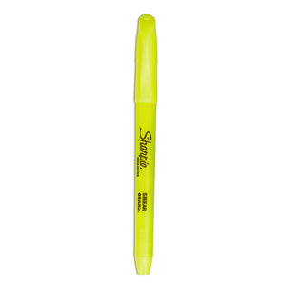 Sharpie® Pocket Style Highlighters, Chisel Tip, Fluorescent Yellow, Dozen (SAN27025)