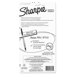 Sharpie® Retractable Highlighters, Chisel Tip, Assorted Fluorescent Colors, 5/Set (SAN28175PP)