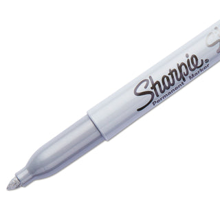 Sharpie® Metallic Permanent Markers, Fine Point, Metallic Silver (SAN39109PP)