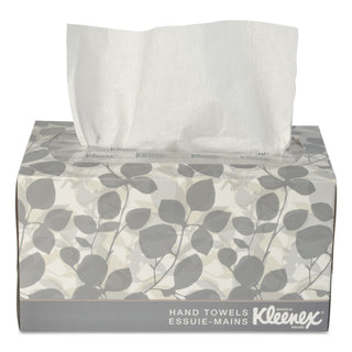 Kleenex® Hand Towels, POP-UP Box, Cloth, 1-Ply, 9 x 10.5, Unscented, White, 120/Box (KIM01701)