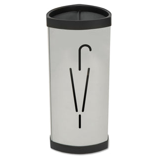 Alba™ Triangular Umbrella Stand, 10.25w x 10.25d x 23.67h, Silver Steel/Black (ABAPMTRIA2M)
