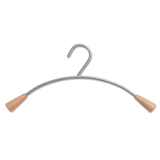 Alba™ Metal and Wood Coat Hangers, 6/Set, Gray/Mahogany (ABAPMCIN6)
