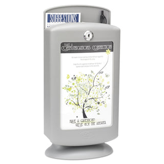Safco® Customizable Suggestion Box, 7 x 5 x 14 1/2, Light Gray (SAF4233GR)