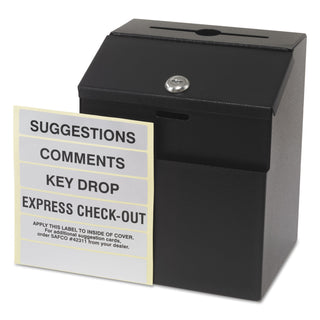 Safco® Steel Suggestion/Key Drop Box with Locking Top, 7 x 6 x 8 1/2 (SAF4232BL)