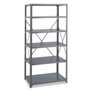 Safco® Commercial Steel Shelving Unit, Six-Shelf, 36w x 24d x 75h, Dark Gray (SAF6270)