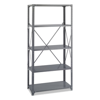 Safco® Commercial Steel Shelving Unit, Five-Shelf, 36w x 18d x 75h, Dark Gray (SAF6266)