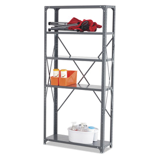 Safco® Commercial Steel Shelving Unit, Five-Shelf, 36w x 12d x 75h, Dark Gray (SAF6265)