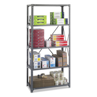 Safco® Commercial Steel Shelving Unit, Five-Shelf, 36w x 18d x 75h, Dark Gray (SAF6266)